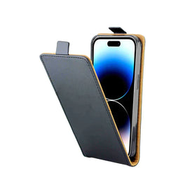 iPhone 15 Plus | iPhone 15 Plus - Diary Vertikal Læder FlipCover Etui - Sort - DELUXECOVERS.DK