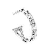 Samsung Galaxy Watch FE | Samsung Galaxy Watch FE (40mm) - Diamant Rustfrit Stål Dame Urrem - Sølv - DELUXECOVERS.DK