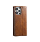 iPhone 14 Pro | iPhone 14 Pro - Suteni® Heritage Oil Læder Flipcover - Brun - DELUXECOVERS.DK