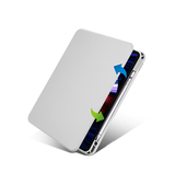 iPad Air 6 11" 2024 | iPad Air 11" (2024/2025) - Akrylisk 360° Cover m. Stander - Lysegrå - DELUXECOVERS.DK