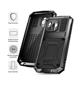 iPhone 16 Pro | <AAA>iPhone 16 Pro - R-JUST™ Safeguard Vandtæt 360°Cover - Sort - DELUXECOVERS.DK