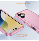 iPhone 16 | iPhone 16 - REALIKE™ Pro Stødsikkert Håndværker Cover - Pink - DELUXECOVERS.DK