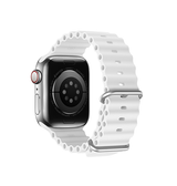 Apple Watch 42mm | Apple Watch (42/44/SE/45mm & Ultra) - DUX DUCIS® Wave Silikone Rem - Hvid - DELUXECOVERS.DK