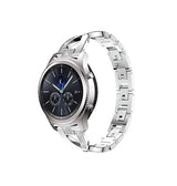 Samsung Galaxy Watch FE | Samsung Galaxy Watch FE (40mm) - Diamant Rustfrit Stål Dame Urrem - Sølv - DELUXECOVERS.DK