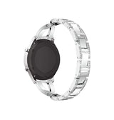 Garmin Vivoactive 4 / 4s | Garmin Vivoactive 4 - Diamant Rustfrit Stål Dame Urrem - Sølv - DELUXECOVERS.DK