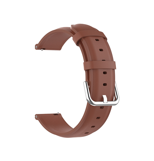 Samsung Galaxy Watch FE | Samsung Galaxy Watch FE (40mm) - ADENA™ Round Tail Læder Urrem - Brun - DELUXECOVERS.DK
