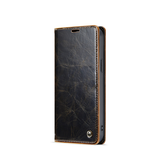 iPhone 15 Plus | iPhone 15 Plus - CaseMe™ Oil Wax Læder Flipcover - Coffee - DELUXECOVERS.DK