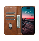 iPhone 14 Pro | iPhone 14 Pro - Suteni® Heritage Oil Læder Flipcover - Brun - DELUXECOVERS.DK