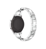 Samsung Galaxy Watch FE | Samsung Galaxy Watch FE (40mm) - Diamant Rustfrit Stål Dame Urrem - Sølv - DELUXECOVERS.DK