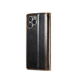 iPhone 15 Pro Max | iPhone 15 Pro Max - CaseMe™ Oil Wax Læder Flipcover - Coffee - DELUXECOVERS.DK