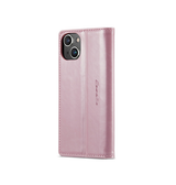 iPhone 15 Plus | iPhone 15 Plus - CaseMe™ Oil Wax Læder Flipcover - Rose - DELUXECOVERS.DK