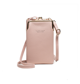 Universal Taske / Sleeve | iPhone 15 Pro - DeLX™ Læder Skuldertaske til Dame - Rose - DELUXECOVERS.DK