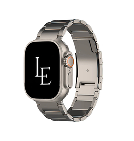 Apple Watch 42mm | Apple Watch (42/44/SE/45/46/49mm) - L'Empiri™ X37 Ægte Titanium Rem - Natural - DELUXECOVERS.DK
