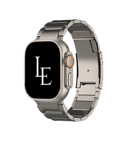 Apple Watch 42mm | Apple Watch (42/44/SE/45mm & Ultra) - L'Empiri™ X37 Ægte Titanium Rem - Natural - DELUXECOVERS.DK