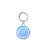Airtag | AirTag | Deluxe™ Silikone Nøglering - Blå/Transparent - DELUXECOVERS.DK