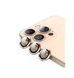 iPhone 14 Pro Max | iPhone 14 Pro Max - Enkay™ Kameralinse Beskyttelseglas - Guld - DELUXECOVERS.DK