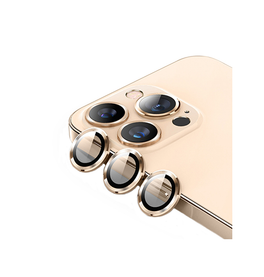 iPhone 14 Pro Max | iPhone 14 Pro Max - Enkay™ Kameralinse Beskyttelseglas - Guld - DELUXECOVERS.DK