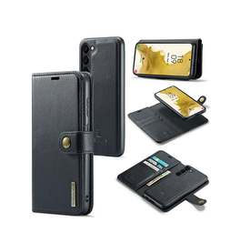 Samsung Galaxy S21+ | Samsung Galaxy S21+(Plus) - DG.MING™ Vintage 2-In-1 Læder Etui M. Cover - Sort - DELUXECOVERS.DK