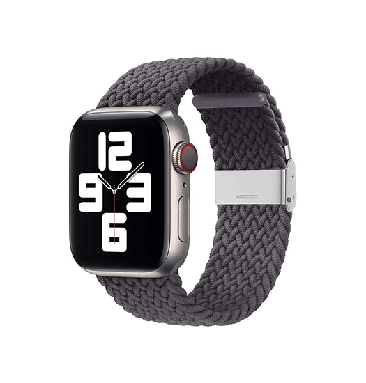 Apple Watch 38mm | Apple Watch (38/40/SE/41mm) - Deluxe™ Woven Nylon Rem - Grå - DELUXECOVERS.DK
