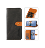 iPhone 15 Plus | iPhone 15 Plus - KHAZNEH™ Dual Læder Cover Etui M. Pung - Sort - DELUXECOVERS.DK