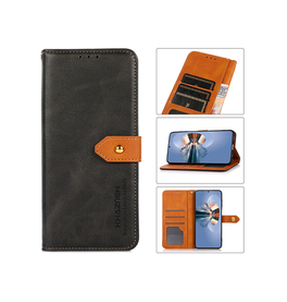 iPhone 15 Plus | iPhone 15 Plus - KHAZNEH™ Dual Læder Cover Etui M. Pung - Sort - DELUXECOVERS.DK