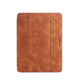 iPad 5 | iPad 5 - 9.7" - DG.MING™ Trifold Læder Cover m. Stander - Brun - DELUXECOVERS.DK