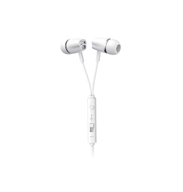 In-ear Headset | JOYROOM™ - Sound In-Ear Høretelefoner Med Mikrofon - Hvid/Sølv - DELUXECOVERS.DK