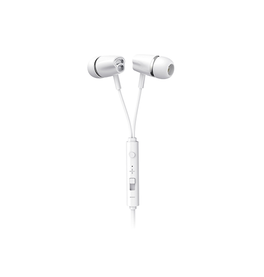 Høretelefoner og Headset | JOYROOM™ - Sound In-Ear Høretelefoner Med Mikrofon - Hvid/Sølv - DELUXECOVERS.DK