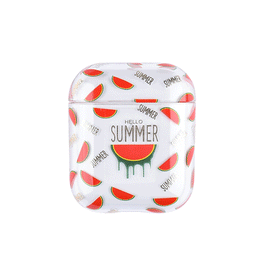 Airpods 1/2 | AirPods 1/2 | Hello Summer Beskyttelse Cover - Watermelon - DELUXECOVERS.DK