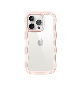 iPhone 15 Pro Max | iPhone 15 Pro Max - DeLX™ Wave Frame Silikone Cover - Pink - DELUXECOVERS.DK