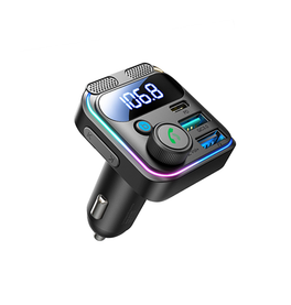 Bluetooth Modtager | JOYROOM™ | Bluetooth FM Transmitter m. Mikrofon - 48W - Sort - DELUXECOVERS.DK
