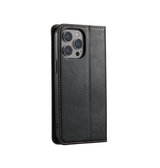 iPhone 15 Pro | iPhone 15 Pro - Suteni® Heritage Oil Læder Flipcover - Sort - DELUXECOVERS.DK