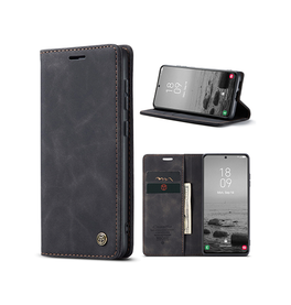 Samsung Galaxy S25 Plus | Samsung Galaxy S25 Plus - CaseMe™ Noble Læder Etui / Pung - Sort - DELUXECOVERS.DK