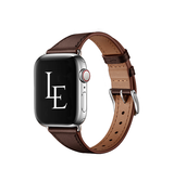 Apple Watch 42mm | Apple Watch (42/44/SE/45/46/49mm) -  L'Empiri™ Thin Ægte Læder Rem - Mørkebrun - DELUXECOVERS.DK