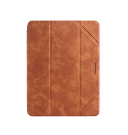 iPad Mini 4/5 | iPad Mini 4/5 - DG.MING™ Trifold Læder Cover m. Stander - Brun - DELUXECOVERS.DK