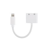 Adapter | Lightning Han Til Lightning og AUX Hun Kabel - Hvid - DELUXECOVERS.DK