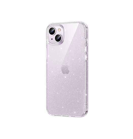 iPhone 14 Max | iPhone 14 Plus - DeLX™ Glitter Silikone Cover - Sølv - DELUXECOVERS.DK