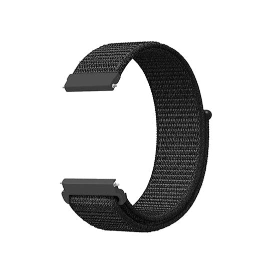 Samsung Galaxy Watch FE | Samsung Galaxy Watch FE (40mm) - L'Empiri™ Nylon Velcro Rem - Sort - DELUXECOVERS.DK