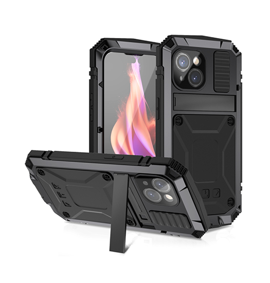 iPhone 14 Plus | iPhone 14 Plus - R-JUST™ Safeguard Vandtæt 360 °Cover - Sort - DELUXECOVERS.DK