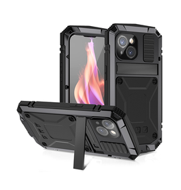 iPhone 14 Plus | <AAA>iPhone 14 Plus - R-JUST™ Safeguard Vandtæt 360 °Cover - Sort - DELUXECOVERS.DK