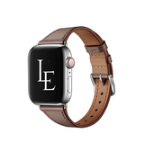 Apple Watch 42mm | Apple Watch (42/44/SE/45/46/49mm) -  L'Empiri™ Thin Ægte Læder Rem - Taupe - DELUXECOVERS.DK