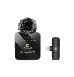 Gadgets | PULUZ™ | Trådløs Mikrofon m. Lightning Reciever - Sort - DELUXECOVERS.DK