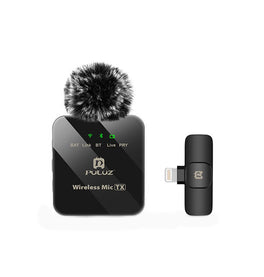 Mikrofon | PULUZ™ - Professionel Trådløs Mikrofon til iPhone - Sort - DELUXECOVERS.DK