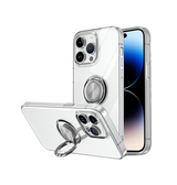 iPhone 15 Pro | iPhone 15 Pro - DeLX™ Silikone Cover M. Ring - Gennemsigtig - DELUXECOVERS.DK