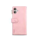 iPhone 16 | iPhone 16 - ESEBLE™ Læder Cover Etui M. Pung - Lyserød - DELUXECOVERS.DK