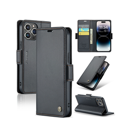 iPhone 14 Pro | iPhone 14 Pro - CaseMe™ Neo Læder Etui/Pung - Sort - DELUXECOVERS.DK
