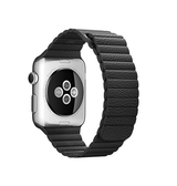 Apple Watch 38-42mm | Apple Watch (38/40/SE/41/42mm) - Valence™ Loop Læder Rem - Sort - DELUXECOVERS.DK