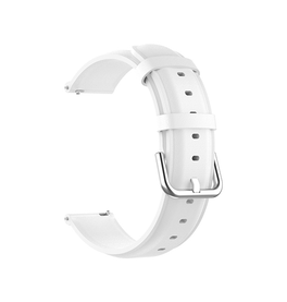 Samsung Galaxy Watch FE | Samsung Galaxy Watch FE (40mm) - ADENA™ Round Tail Læder Urrem - Hvid - DELUXECOVERS.DK