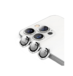 iPhone 14 Pro Max | iPhone 14 Pro Max - Enkay™ Kameralinse Beskyttelseglas - Sølv - DELUXECOVERS.DK