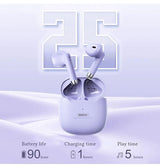 In-ear Headset | REMAX | Trådløse Earbuds M. Opladningsetui - Lilla - DELUXECOVERS.DK